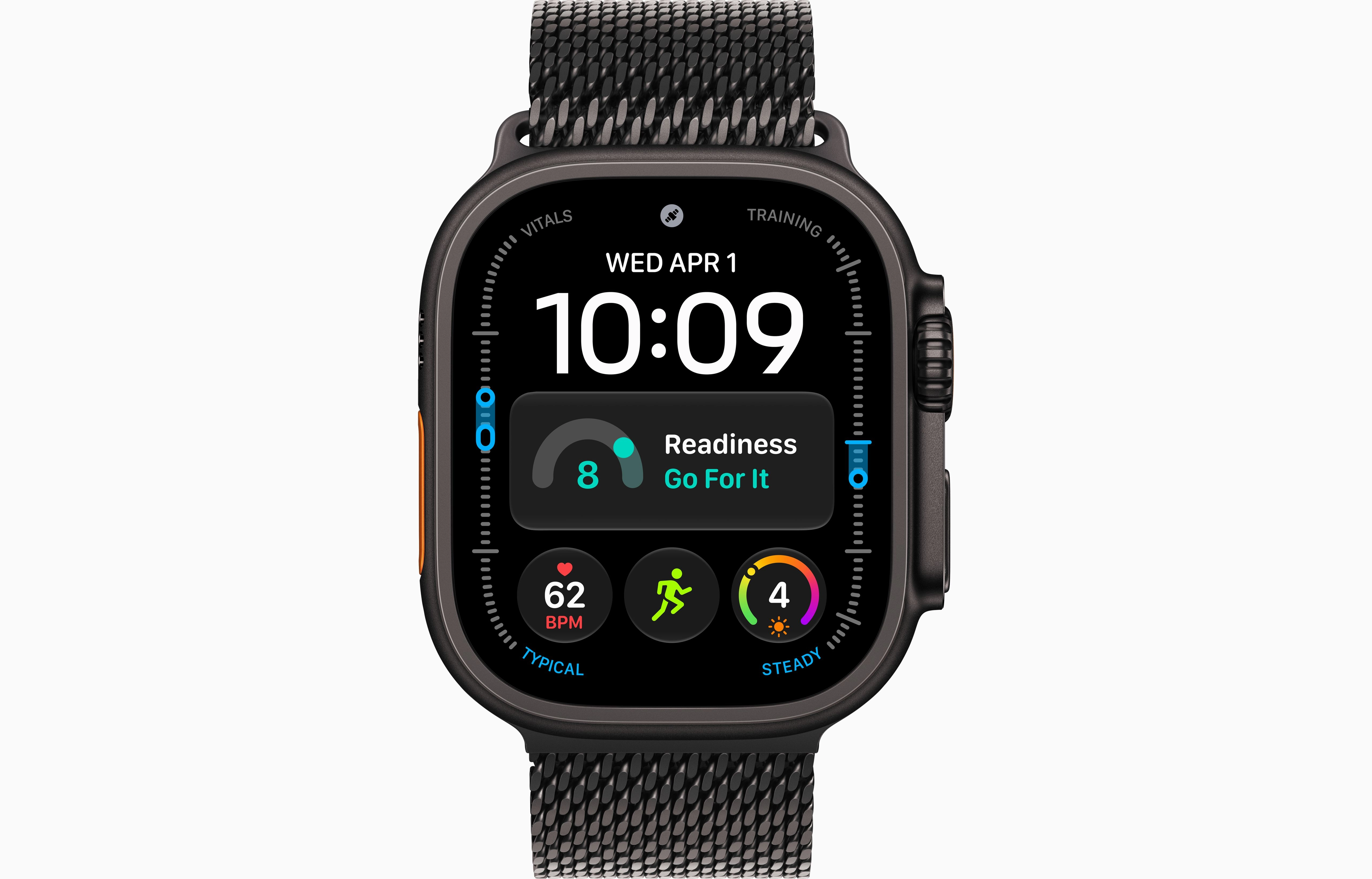 Смарт-часы Apple Watch Ultra 4, 49 мм, GPS + Cellular, Titanium Black, Titanium Milanese Loop Black, M