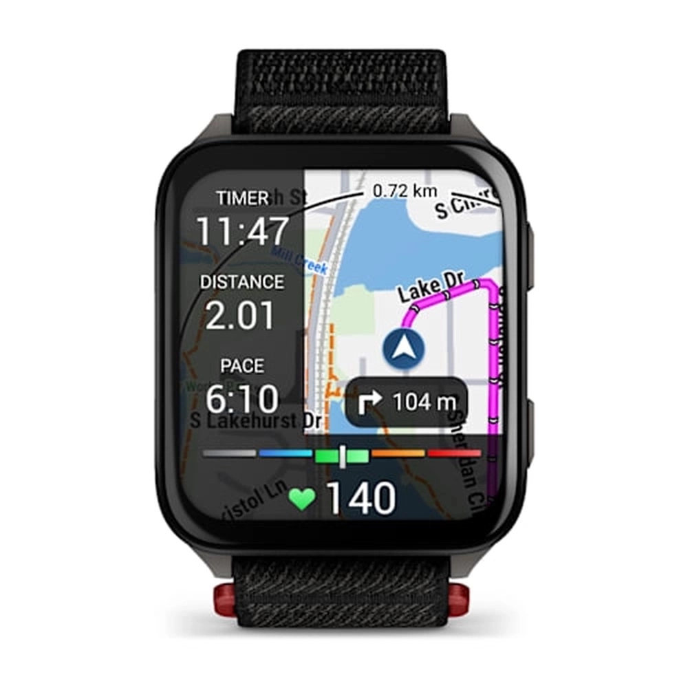 Смарт-часы Garmin Venu X1 - 51 mm, Черный с серой титановой крышкой, черный нейлоновый ремешок