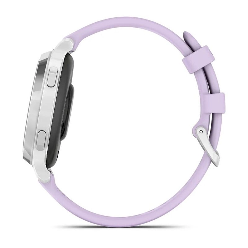 Смарт-часы Garmin Lily 2 Active - 38 mm, Серебристый безель, фиолетовый силиконовый ремешок