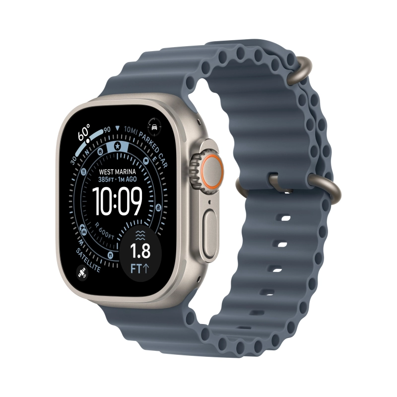 Смарт-часы Apple Watch Ultra 3 - 49 mm Natural Titanium case | ремешок Ocean Band | Anchor Blue