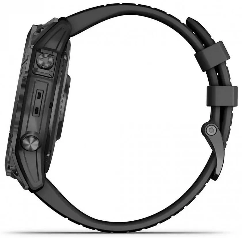 Смарт-часы Garmin Epix Pro (Gen 2) Standard Edition - 51 mm, Серый, черный силиконовый ремешок