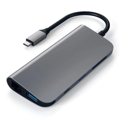 Адаптер Satechi Aluminum USB Type-C Multimedia Adapter (ST-TCMM8PAM)