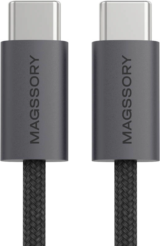 Кабель Magssory Line C 60W USB-C, 2,4 м, Темно-серый