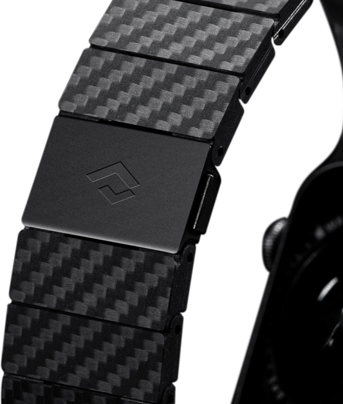 Ремешок Pitaka Modern для Apple Watch, 42/44/45mm, карбон, черно-серый