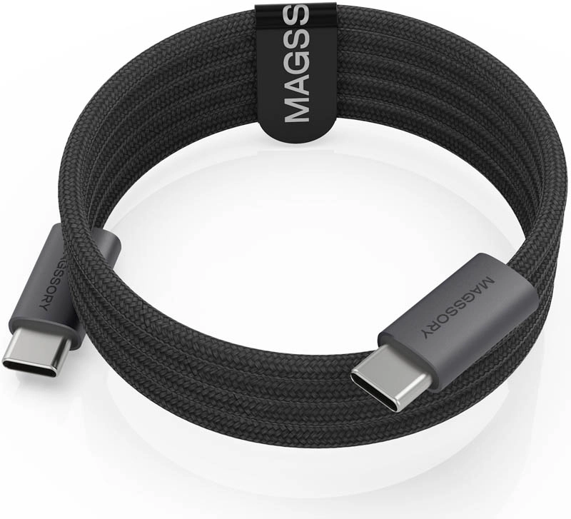 Кабель Magssory Line C 60W USB-C, 2,4 м, Темно-серый