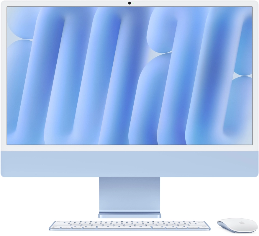 Моноблок Apple iMac 24" M4 (2024) Retina 4,5K 10C CPU/10С GPU, 24 GB RAM, 512 GB SSD, Blue