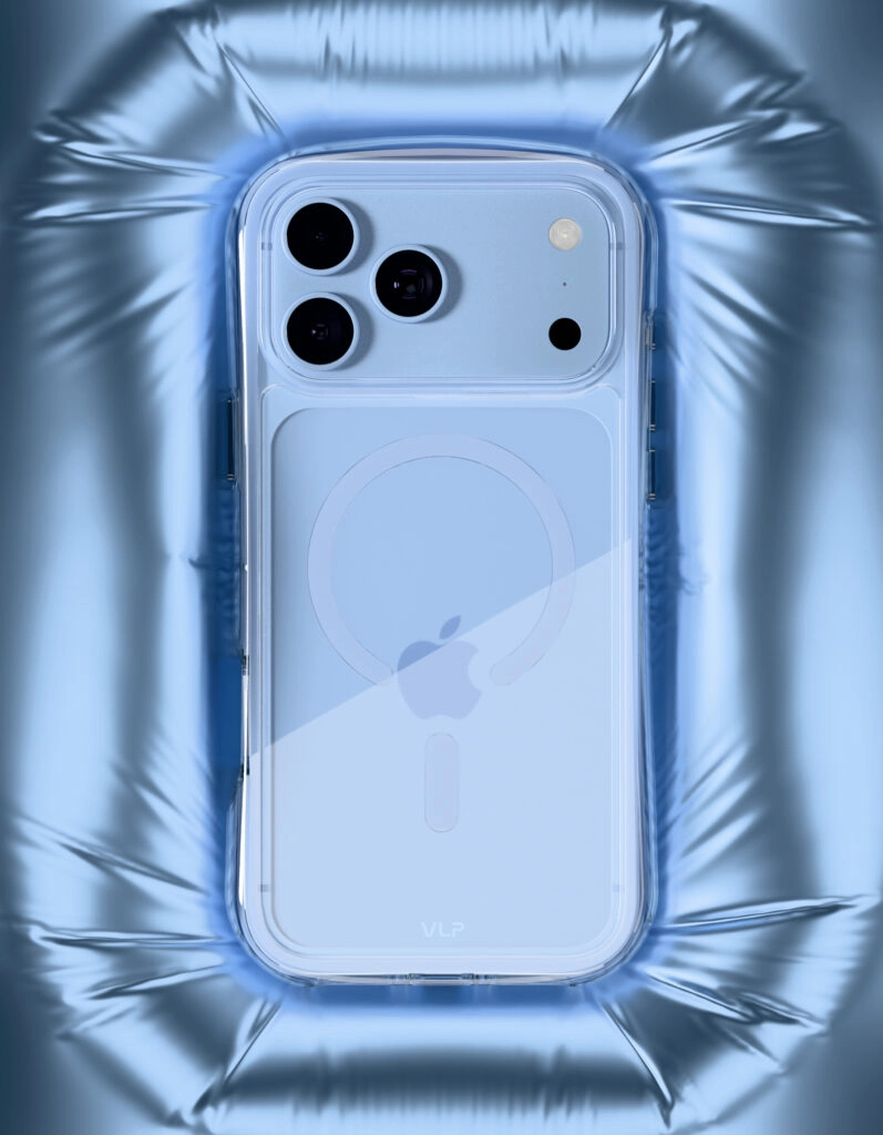 Чехол VLP Bubble Case для iPhone 18 Pro Max, голубой