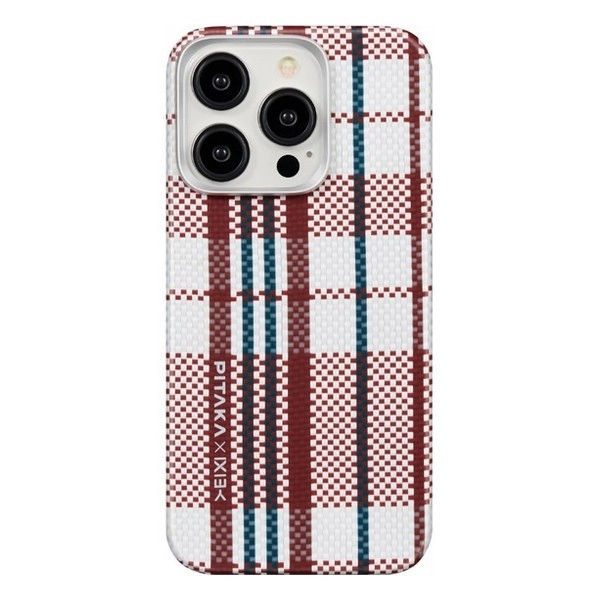 Чехол Pitaka MagEZ Case 4 для iPhone 15 Pro Max (Red/White/Blue Lines) (KI1502PRWB)