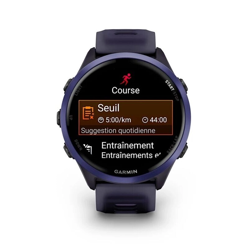 Смарт-часы Garmin Forerunner 570 - 47 mm, Индиго алюминий с ремешком цвета фиолетового индиго
