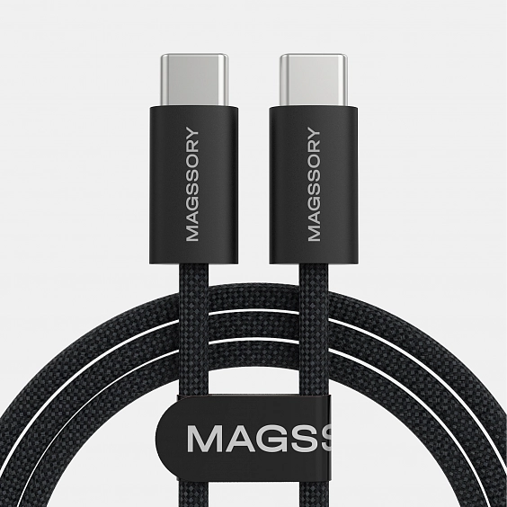 Кабель Magssory Line C 60W USB-C, 1,5 м, Черный