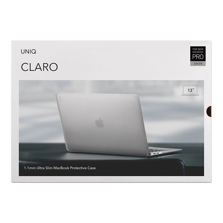Чехол Uniq Husk Pro Claro для MacBook Pro 13" (2020), матовый прозрачный
