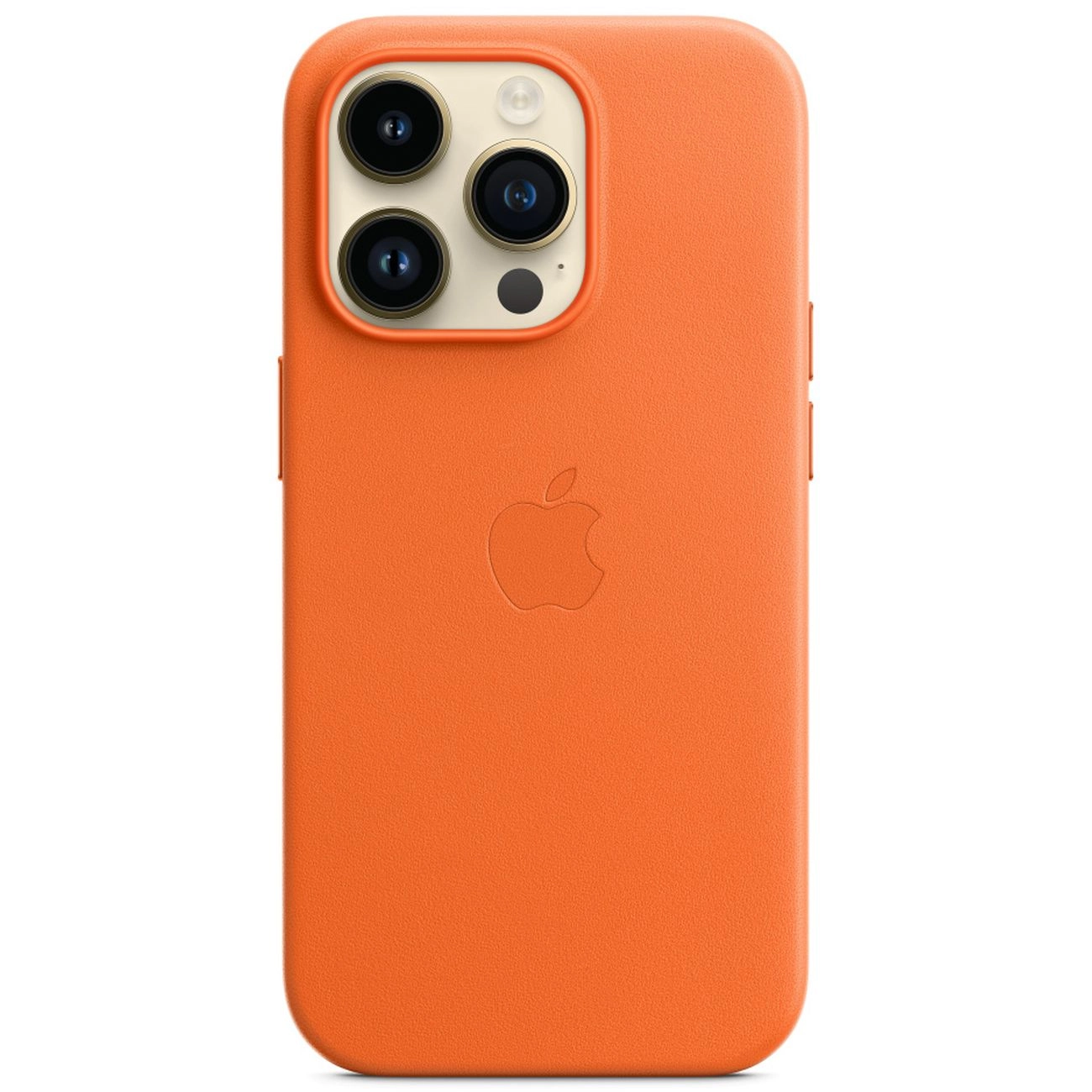 Чехол iPhone 14 Pro Leather MagSafe, Оранжевый - MPPL3