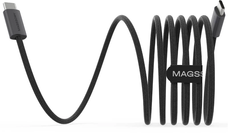 Кабель Magssory Line C 60W USB-C, 2,4 м, Темно-серый