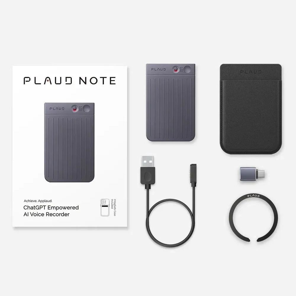 Диктофон Plaud Note с ChatGPT, 64 ГБ (Black | Черный)