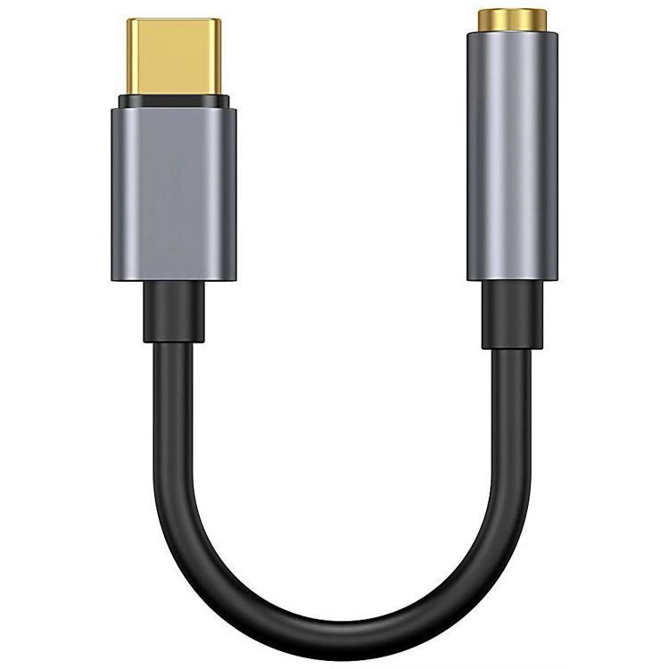 Переходник USB Type-C (m) - AUX 3.5мм (f) Baseus L54 - Серый (CATL54-0G)