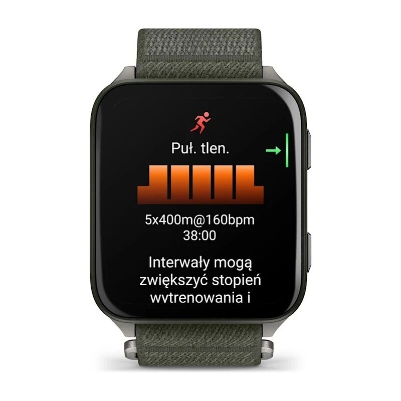 Смарт-часы Garmin Venu X1 - 51 mm, цвет Мха с серой титановой крышкой, черный нейлоновый ремешок