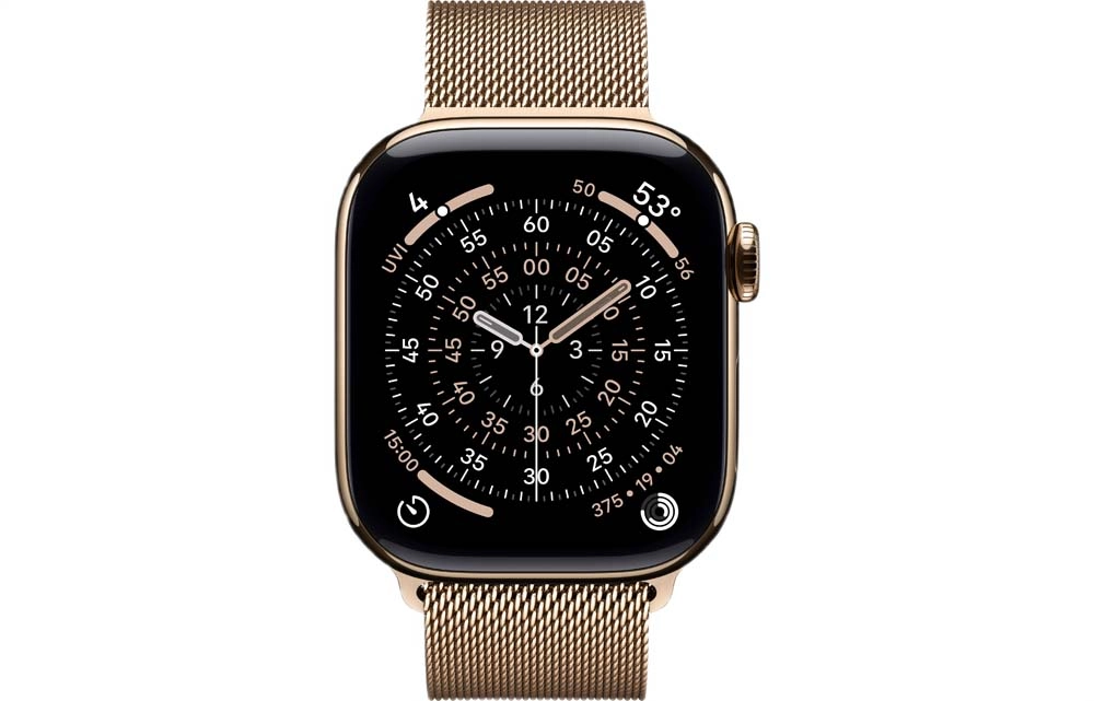 Смарт-часы Apple Watch S11 - 46 mm Titanium Gold case | Gold Milanese Loop, S/M