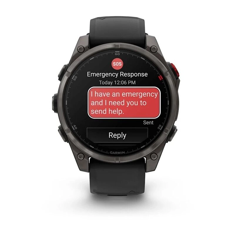 Смарт-часы Garmin Fenix 8 Pro Amoled Sapphire - 51 mm, Угольно-серый с DLC-покрытием | пепельно-серый силиконовый ремешок