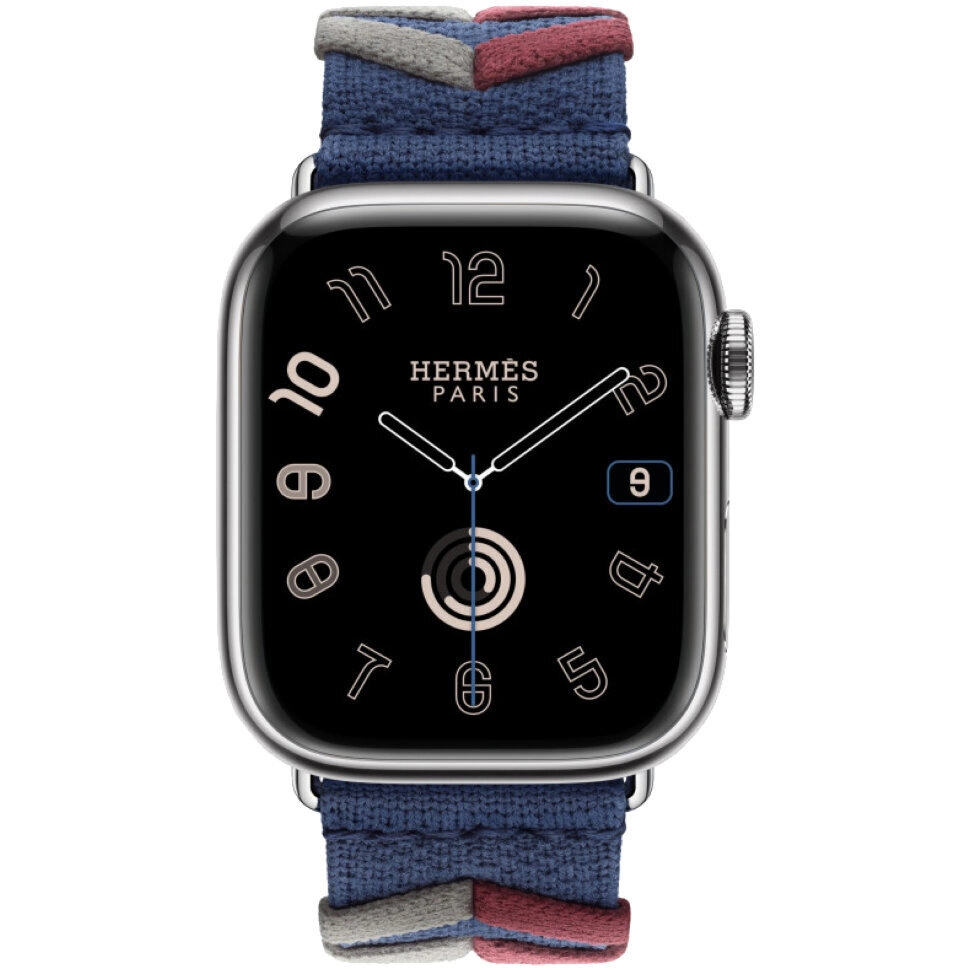 Смарт-часы Apple Watch S10 Hermes - 42 mm браслет Bridon Single Tour Темно-синий