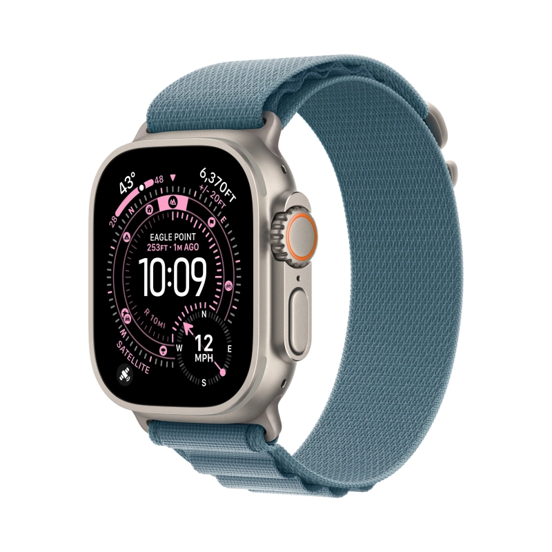 Смарт-часы Apple Watch Ultra 3 - 49 mm Natural Titanium case | ремешок Alpine Loop | Light Blue, M