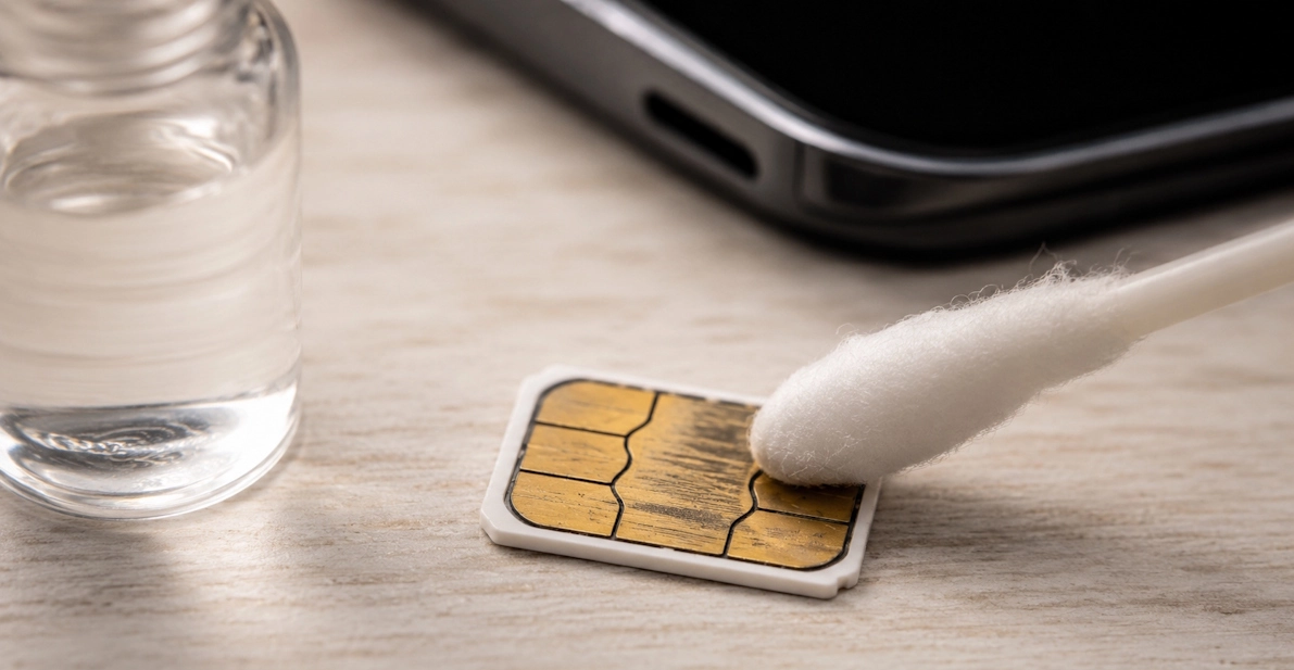 Очистка SIM-карты