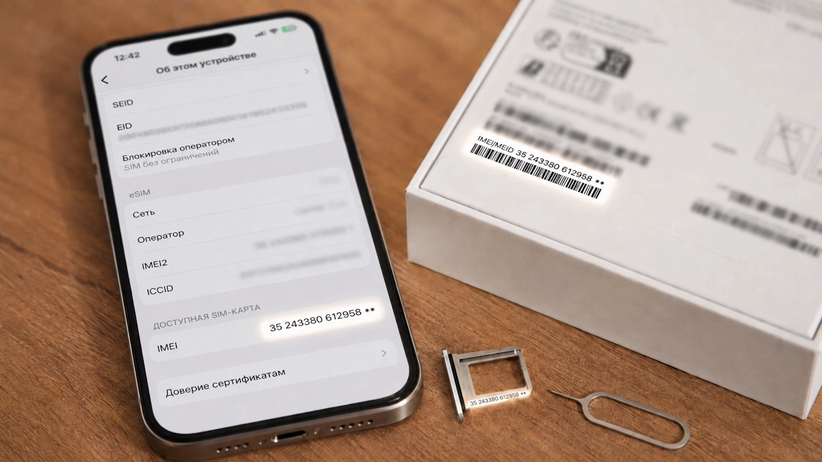 Где посмотреть IMEI
