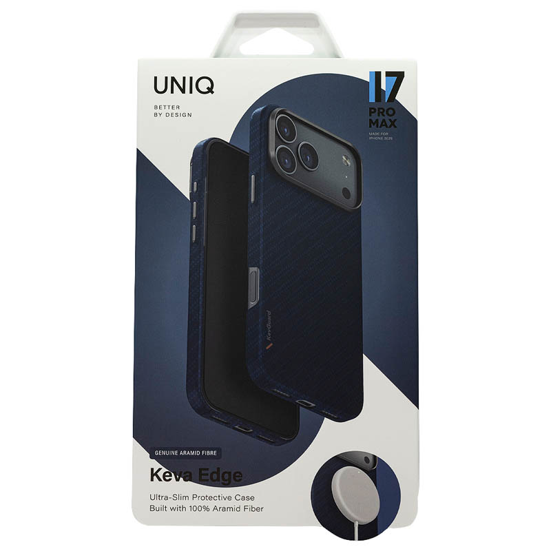 Uniq для iPhone 17 Pro Max KEVA EDGE Full Kevlar (MagSafe), Синий