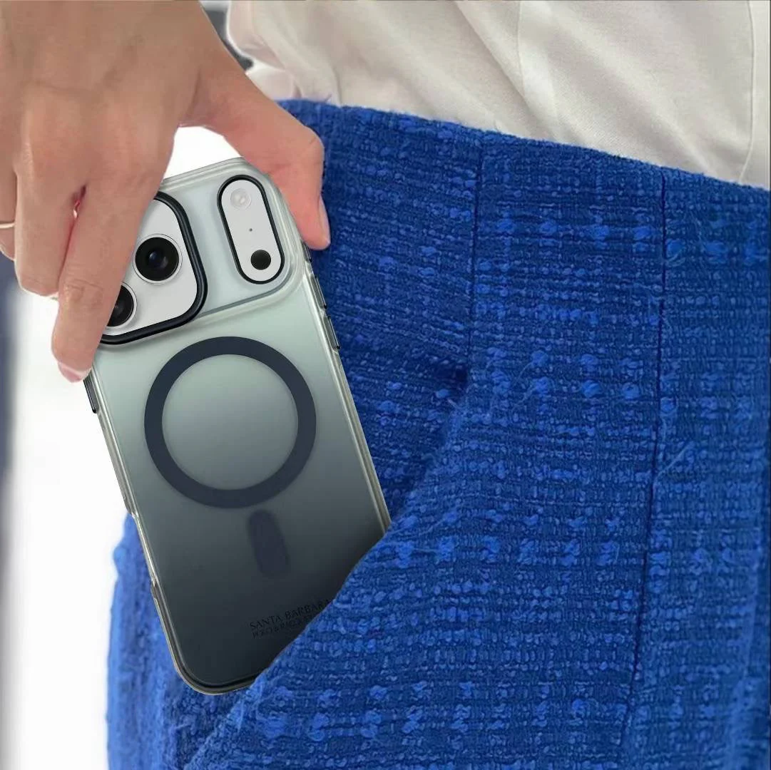 Чехол SANTA BARBARA для iPhone 17 Pro Augus Magsafe, Темно-синий