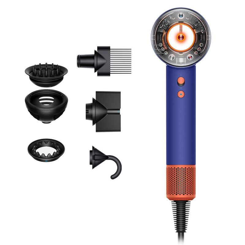 Фен Dyson Supersonic Nural HD16 (Prussian Blue/Topaz Orange), с кейсом