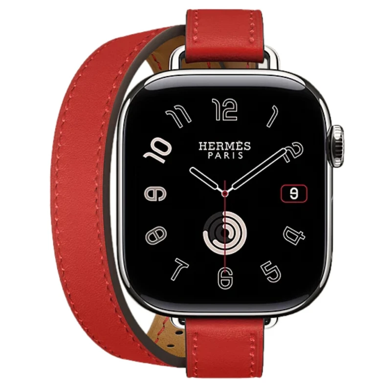 Смарт-часы Apple Watch S11 Hermes - 42 mm ремешок Double Tour Attelage Rouge Radieux
