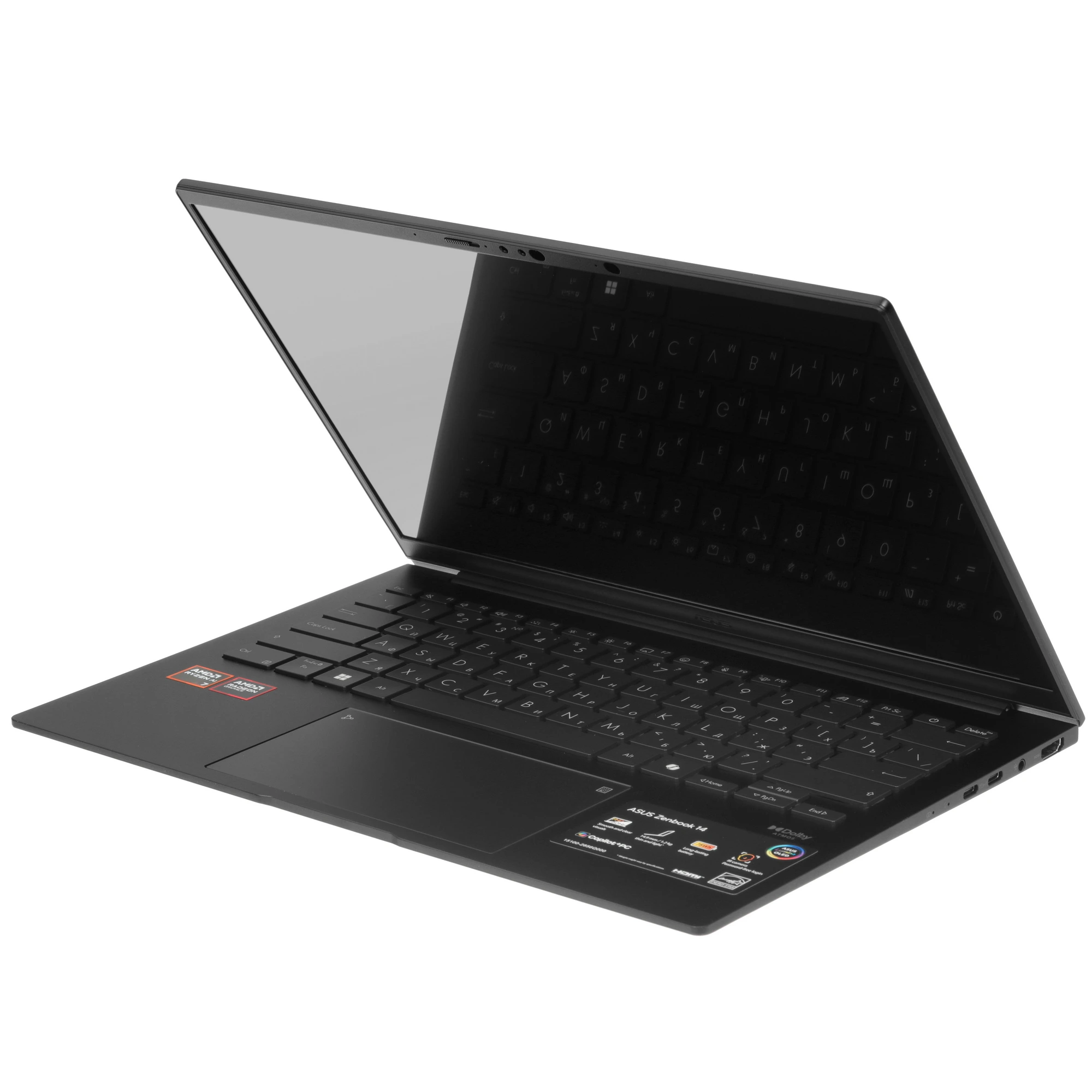 Ноутбук ASUS ZenBook 14 UM3406GA-QD149 14", AMD Ryzen AI 7, 32/1024 GB, AMD Radeon Graphics (90NB17R1-M007D0) Черный