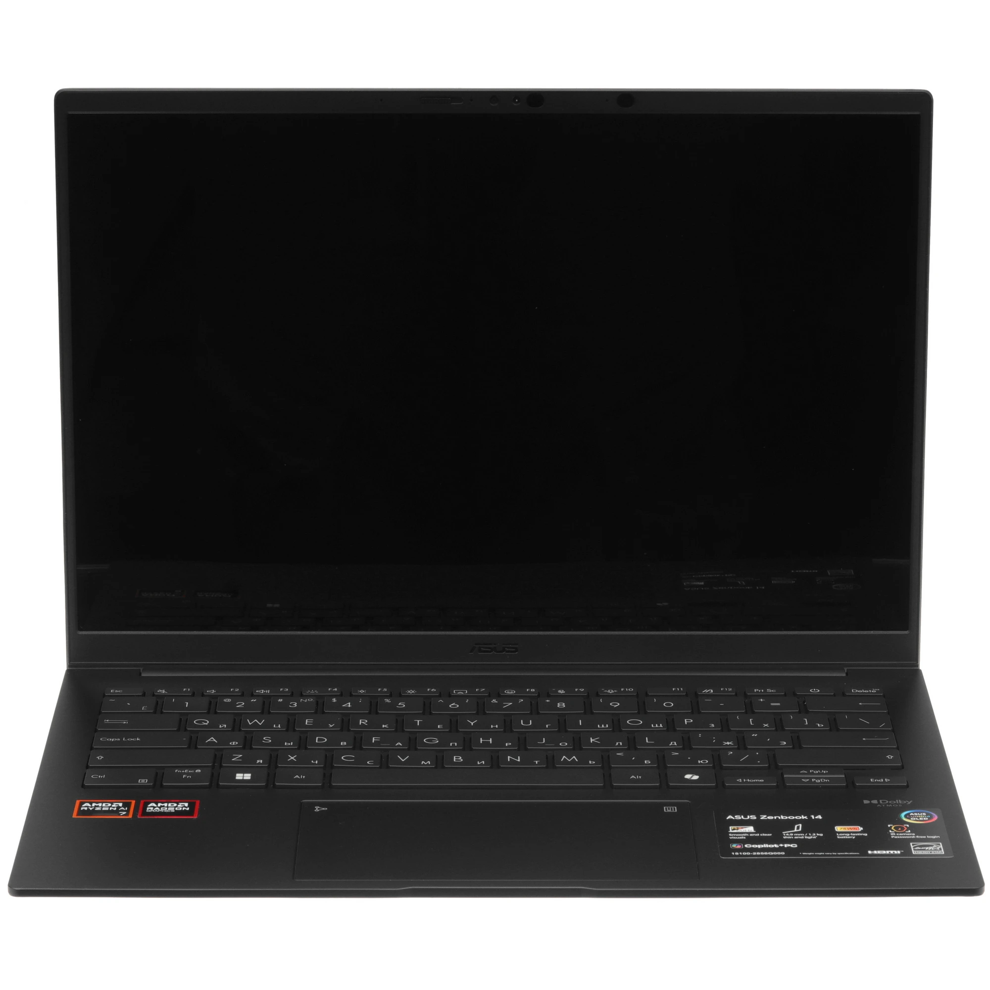 Ноутбук ASUS ZenBook 14 UM3406GA-QD149 14", AMD Ryzen AI 7, 32/1024 GB, AMD Radeon Graphics (90NB17R1-M007D0) Черный