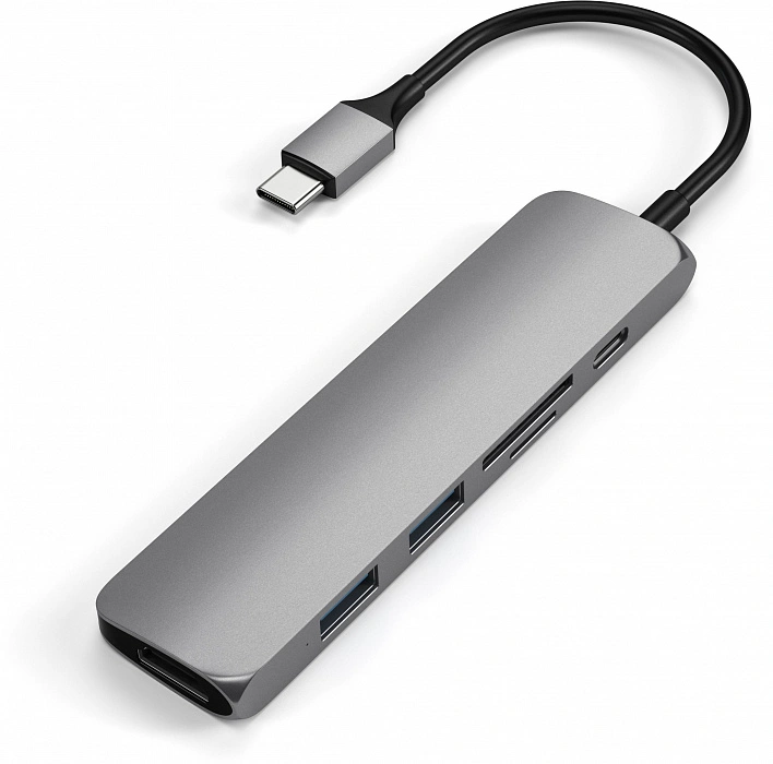 Хаб Satechi USB-C 6 в 1 (ST-SCMA2M) Space Gray