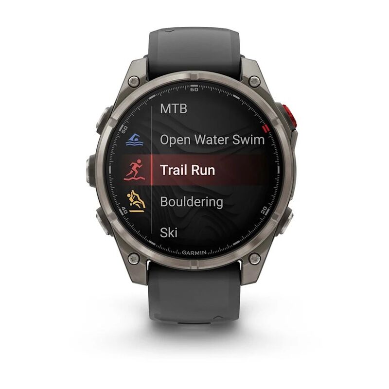 Смарт-часы Garmin Fenix 8 Pro Amoled Sapphire - 51 mm, Титановый | черный силиконовый ремешок