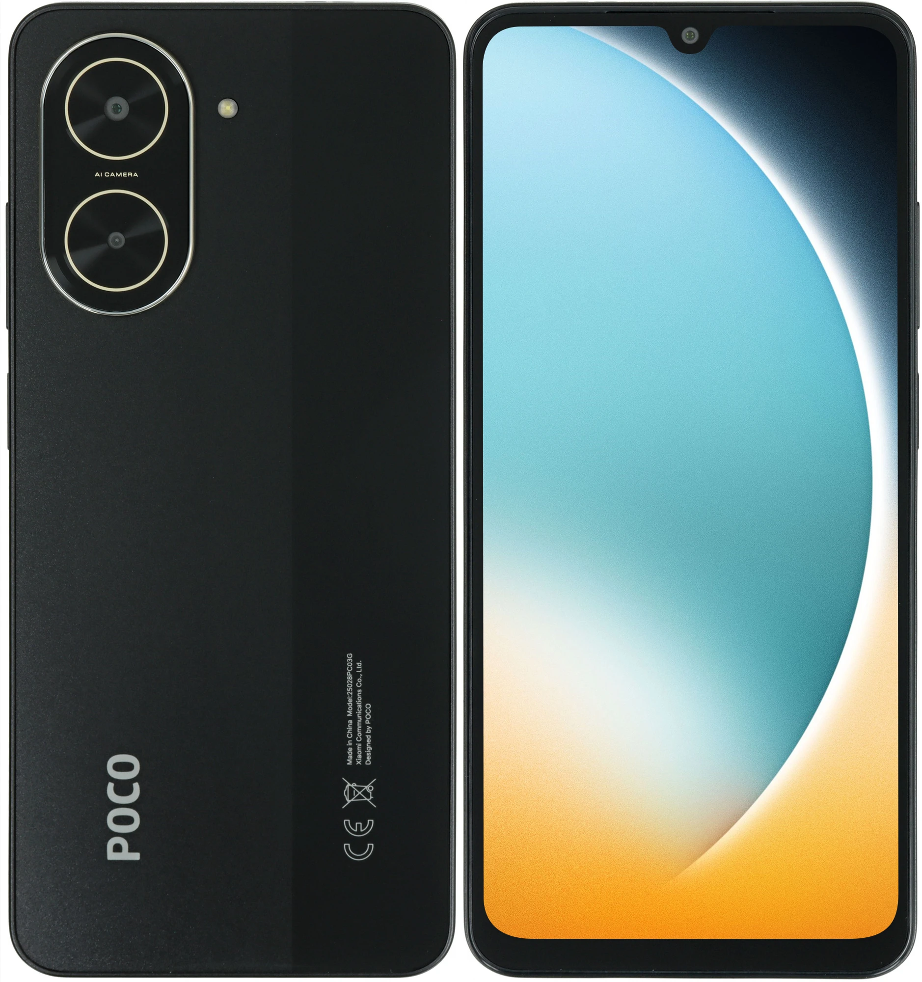 Смартфон Xiaomi Poco C71 | 4/128 ГБ (Черный | Black)