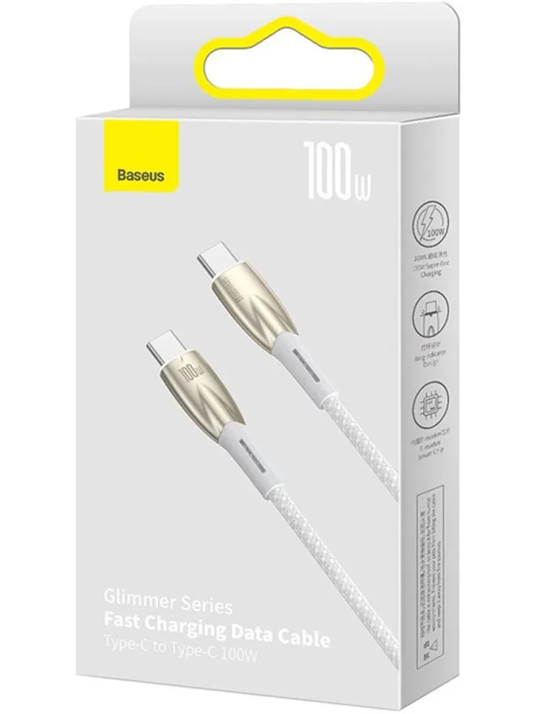 Кабель BASEUS Gem Fast Charging Data Cable USB-C 100W 1 м Белый