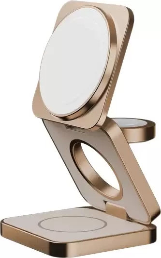 Беспроводная Зарядка MOMAX 3-in-1, Gold Беспроводная Зарядка MOMAX 3-in-1, Gold