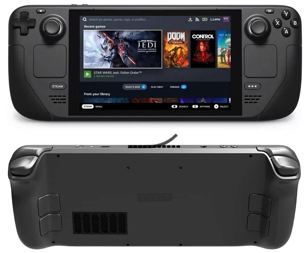 Портативная приставка Valve Steam Deck LCD 256 ГБ, черный (Black)