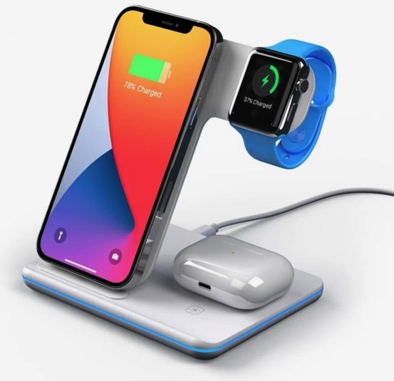 Зарядная станция Deppa 3 в 1 Charging Stand Neo: iPhone, Apple Watch, Airpods, 20 Вт