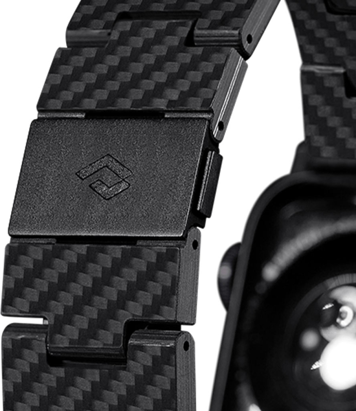 Ремешок Pitaka Retro для Apple Watch, 42/44/45мм, карбон, черно-серый Ремешок Pitaka Retro для Apple Watch, 42/44/45мм, карбон, черно-серый