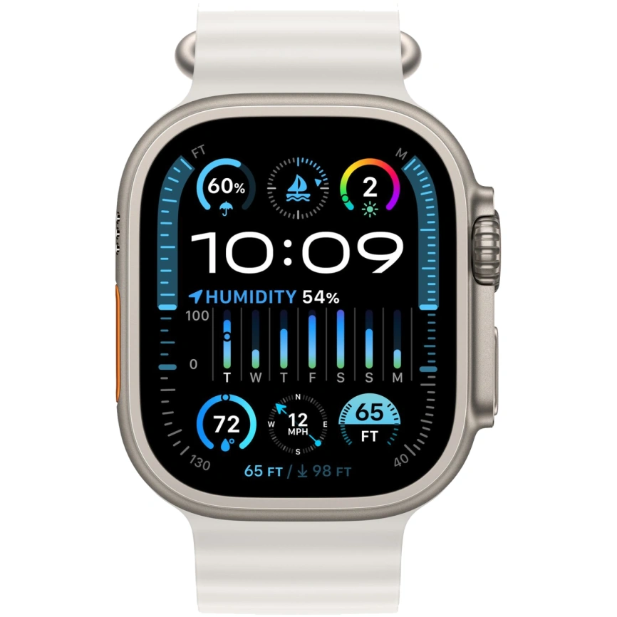 Смарт-часы Apple Watch Ultra 2 49mm ремешок Ocean Band White