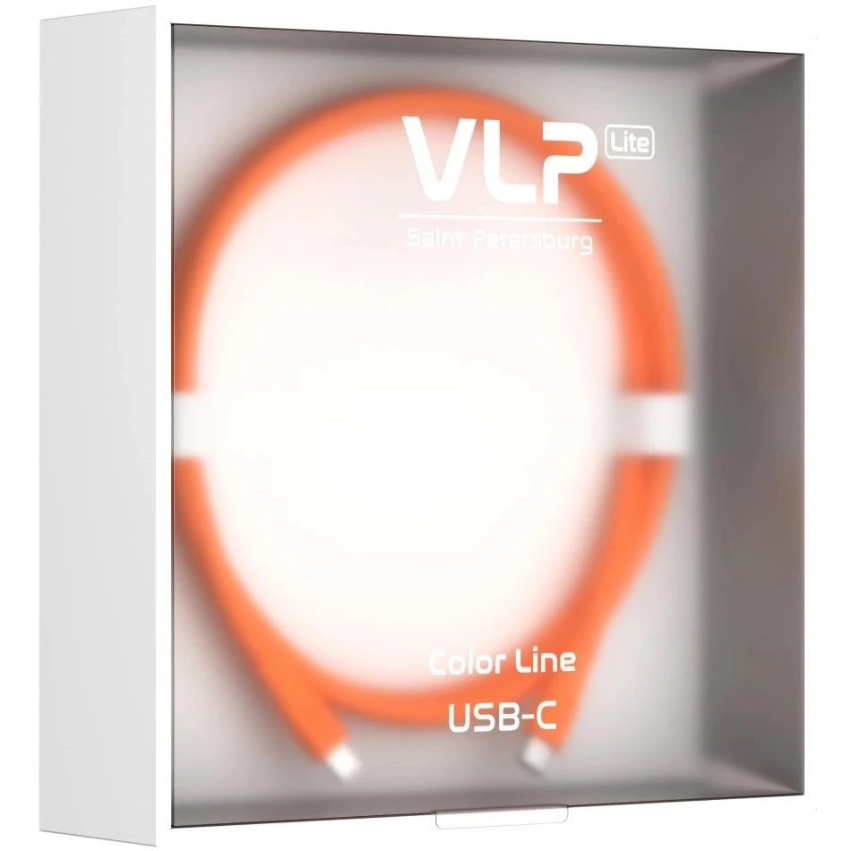 Кабель VLP LITE Color Line [USB-C - USB-C] 27W 1 м Оранжевый