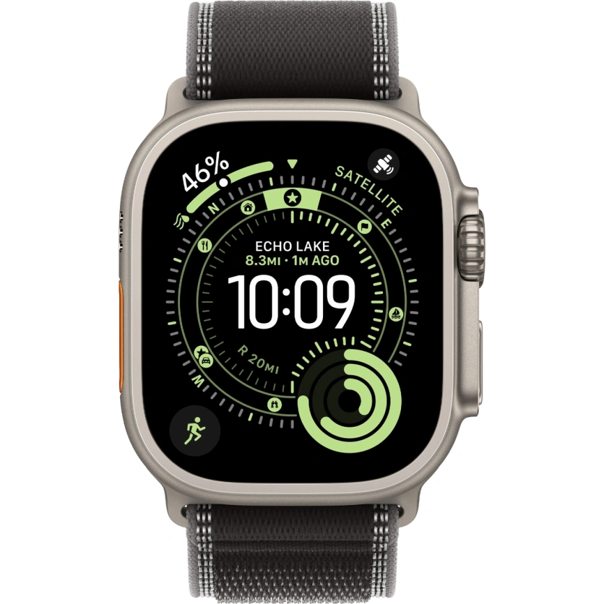Смарт-часы Apple Watch Ultra 3 - 49 mm Natural Titanium case | ремешок Trail Loop | Black/Charcoal, M/L