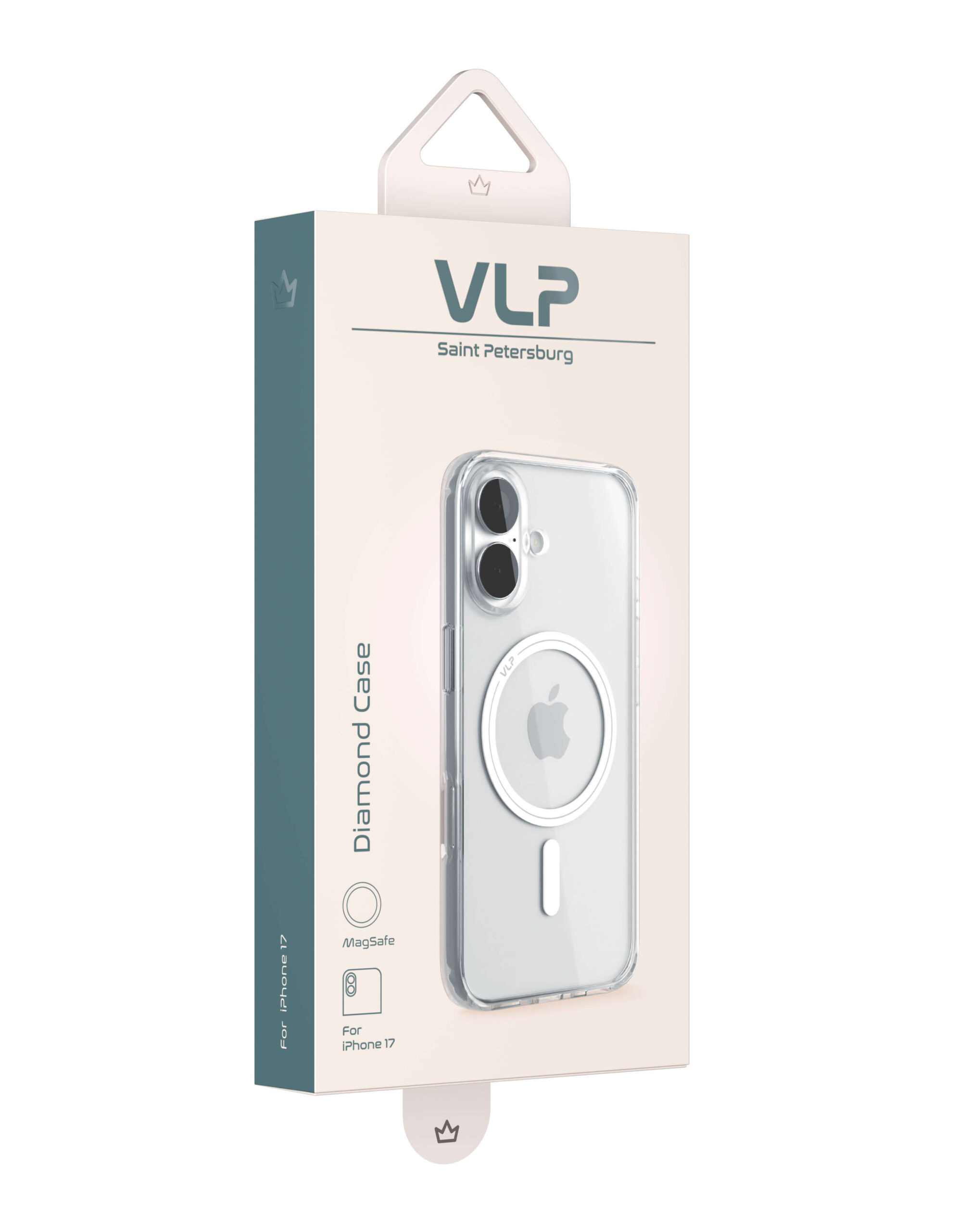 Чехол VLP Diamond Case с MagSafe для iPhone 17 прозрачный