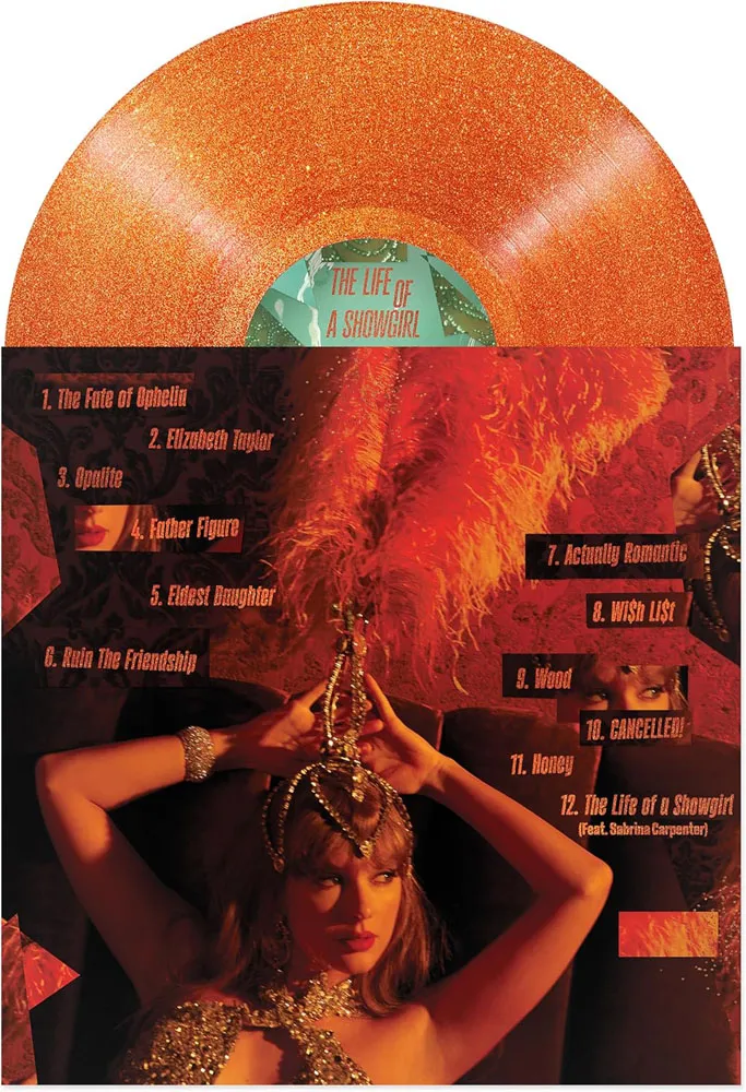 Виниловая пластинка SWIFT TAYLOR - The Life Of A Showgirl: Sweat And Vanilla Perfume (Portofino Orange Glitter)