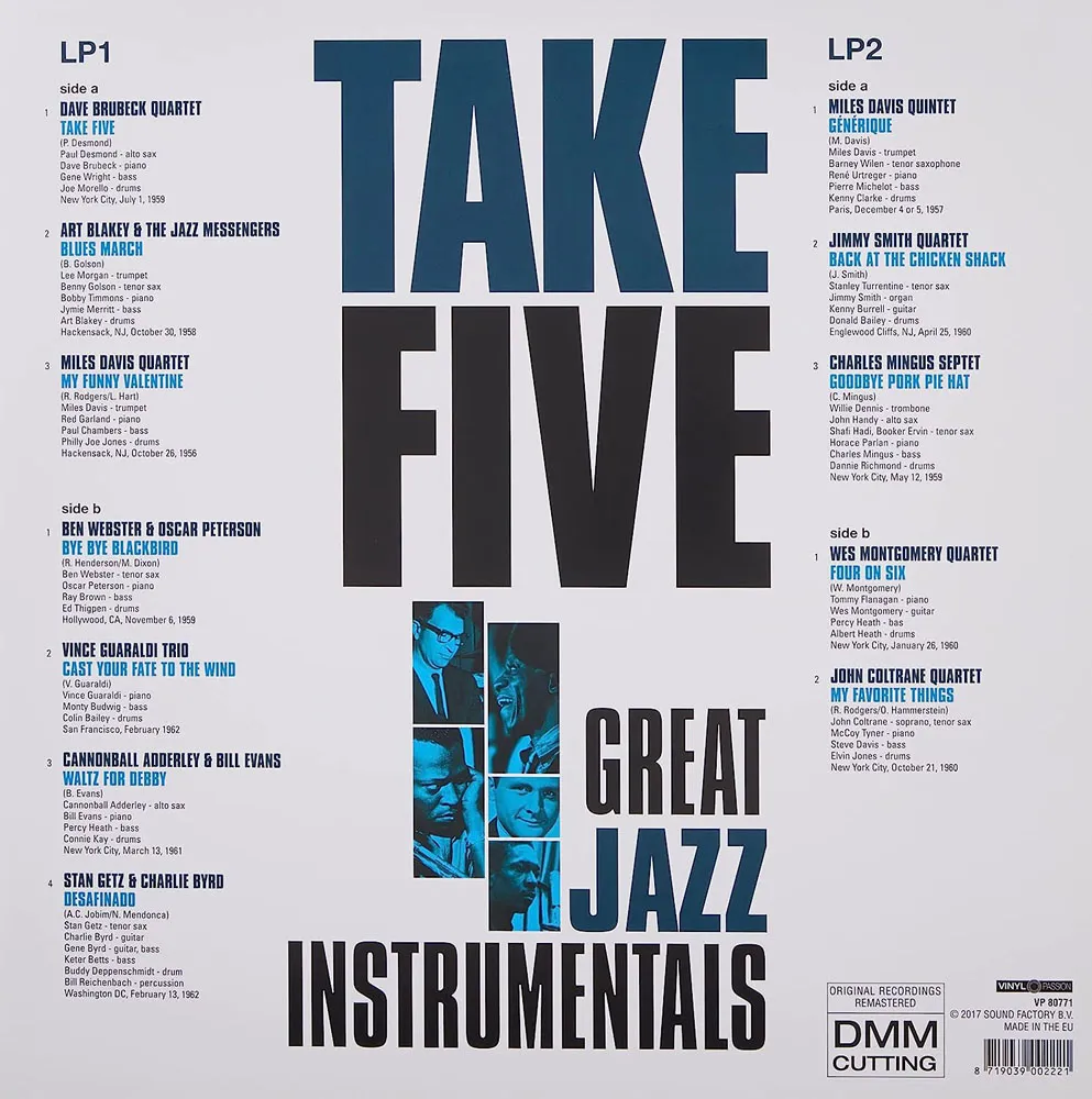 Виниловая пластинка VARIOUS ARTISTS - Take Five: Great Jazz Instrumentals