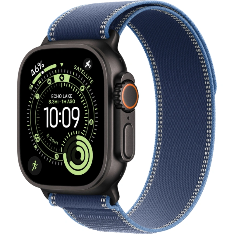 Смарт-часы Apple Watch Ultra 3 - 49 mm Black Titanium case | ремешок Trail Loop | Blue/Bright Blue, M/L