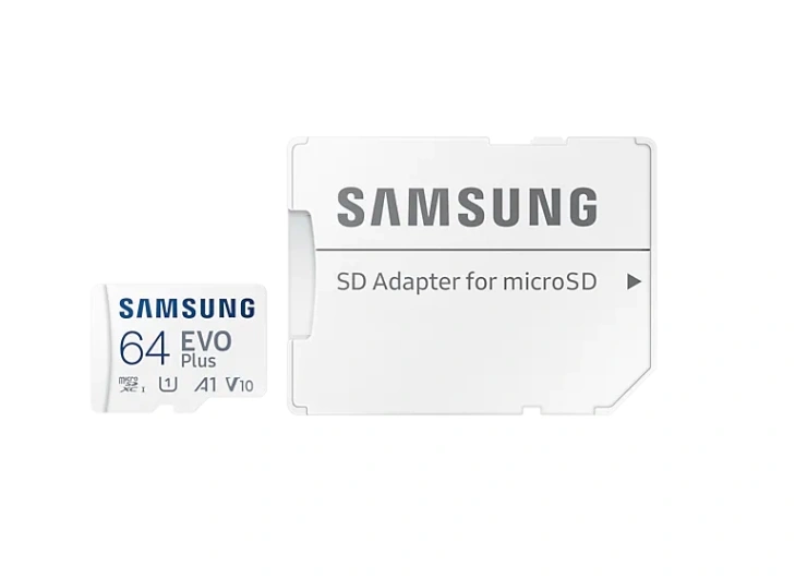 Карта памяти Samsung EVO Plus 64GB MicroSDXC Class 10/UHS-I/U3/130Мб/с MB-MC64KA