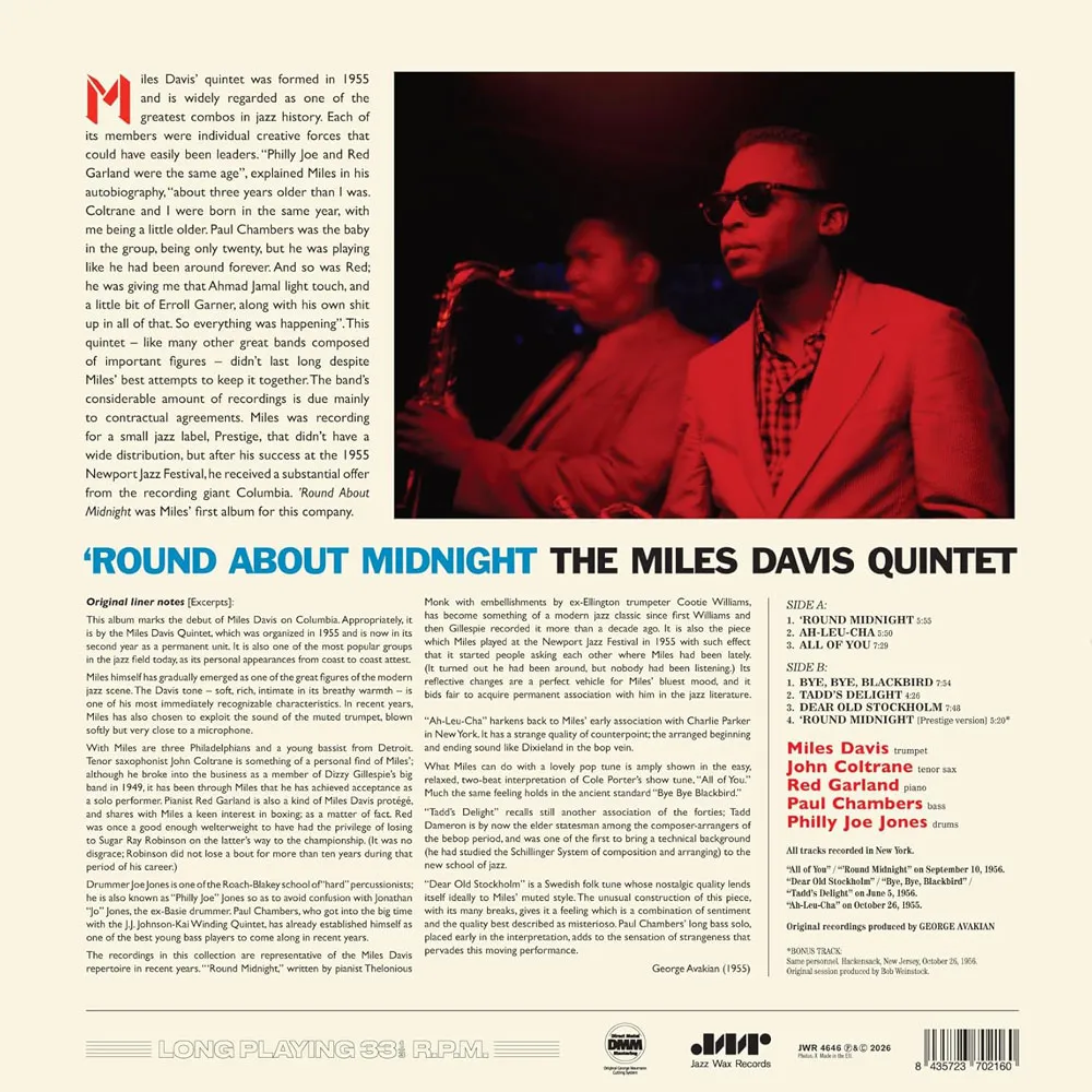 Виниловая пластинка DAVIS MILES - Round About Midnight