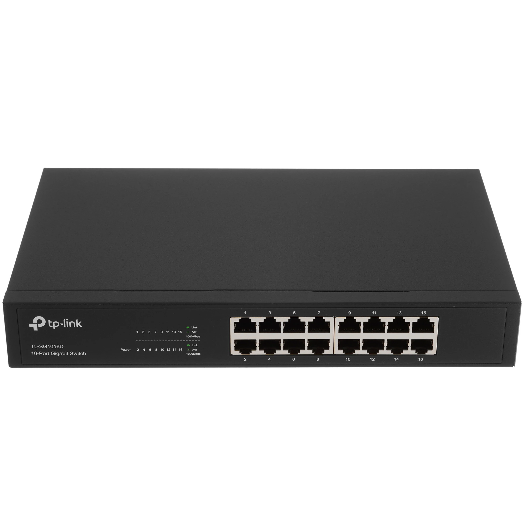 Коммутатор TP-Link TL-SG1016, 16 портов, 10/100/1000 Мбит/с, Неуправляемый